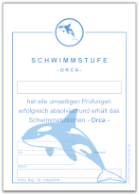 Schwimmstufe
                  Orca - Urkunde A5